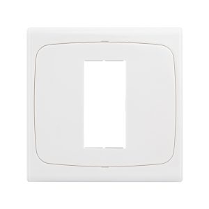 Universal White Wall Plate with Screw - 1 Hole, Global Compatibility, Easy Install