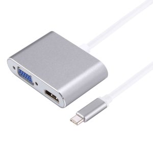 Ultimate Connectivity: VGA & HDMI to USB-C Adapter Hub