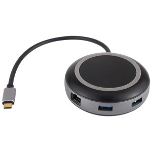 Ultimate USB-C Multi-function HUB: 3x USB 3.0, HDMI, RJ45, SD/TF Card Reader