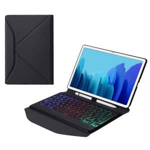 Samsung Galaxy Tab A7 10.4 2020 Bluetooth Keyboard Leather Case, Backlight, Diamond Texture.