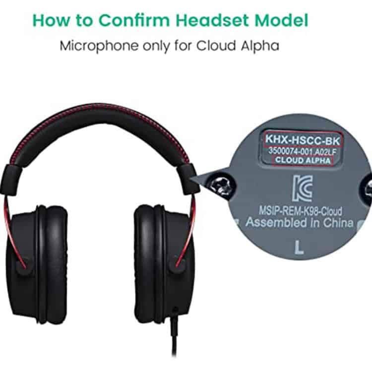 HyperX Cloud Alpha S Clear Voice Microphone: Replacement ZS0201, Improved Pickup 5 Microphone-Only Cloud Headset Model For Secure Communication And Remote Work.