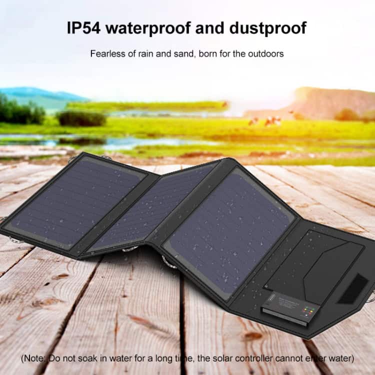 ALLPOWERS 5V 15W Dual USB+ Type-C Portable Solar Panel Charger 6 Ip54 Waterproof And Dustproof Solar Charger, Portable Outdoor Solar Power Bank For Camping, Hiking, And Emergency Use, Durable And Eco-Friendly Energy Solution For Outdoor Adventures.