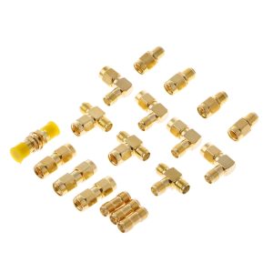 18-Piece SMA Male Female Connector Kit for Antenna Plug Conversion, Coaxial Adapter