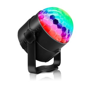 YouOKLight RGB Disco Ball Strobe Light - 3W Sound Activated, 7 Modes