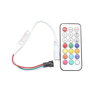 Responsive LED controller module with remote for smart lighting systems, compatible with Syndmart products, customizable colors, and adjustable brightness for modern home and commercial LED displays.