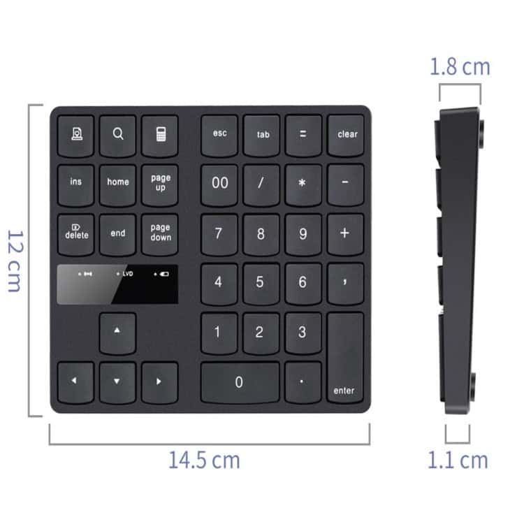 2.4G Wireless Mini Numpad: USB Numeric Keypad, 35 Keys, Charging, for Notebook/Laptop 3 2.4G Wireless Mini Numpad: Usb Numeric Keypad, 35 Keys, Charging, For Notebook/Laptop - Image 3