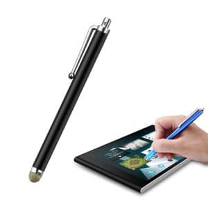 Universal AT-19 Capacitive Stylus Pen for Mobile Phone Tablet • Silver Fiber Tip