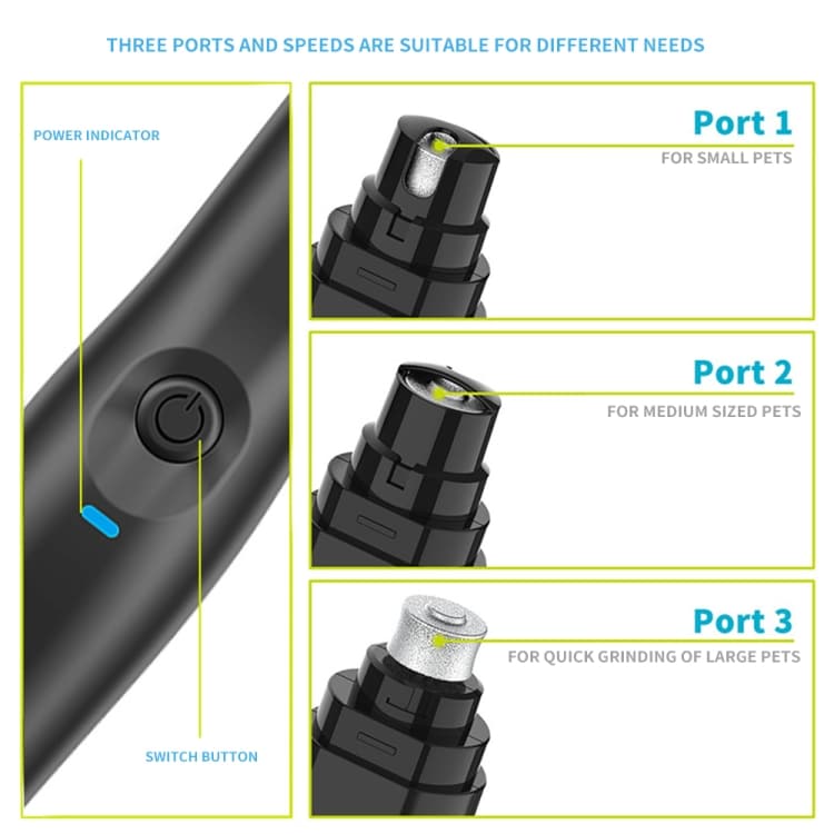 Pet Pedi Nail Polisher Kit for Dogs & Cats • Easy Electric Clipper for Grooming 4 Pet Pedi Nail Polisher Kit For Dogs &Amp; Cats • Easy Electric Clipper For Grooming - Image 4