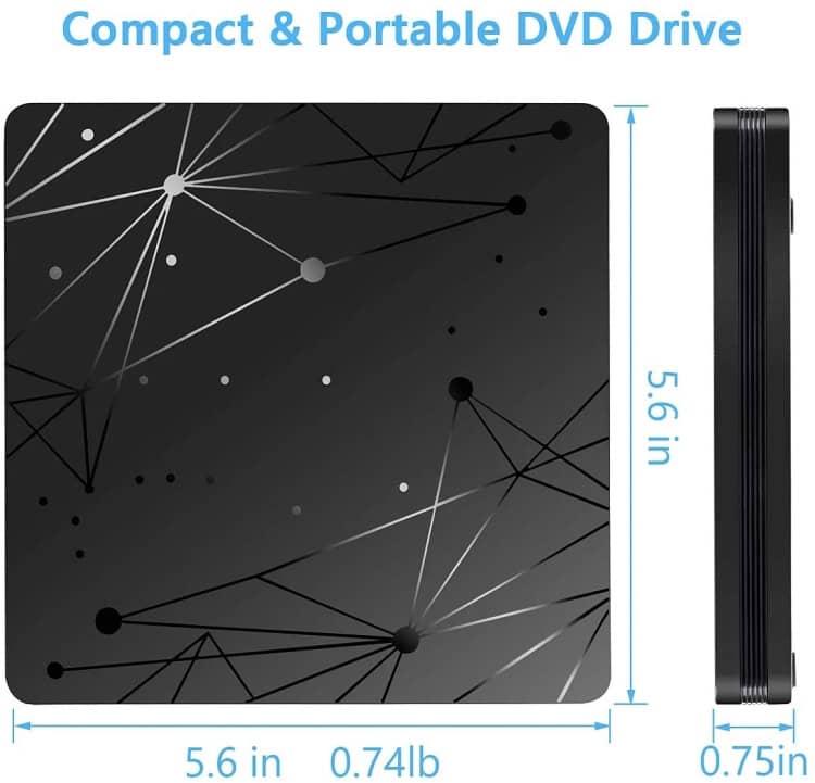 High-Speed USB 3.0 Portable DVD RW Drive - Easy External Optical Reader 6 High-Speed Usb 3.0 Portable Dvd Rw Drive - Easy External Optical Reader - Image 6