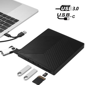 6-in-1 External USB 3.0 Optical Drive: CD and DVD Recorder
