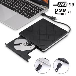 Ultra-Slim Type-C External DVD Burner - Portable Optical Drive for All Devices