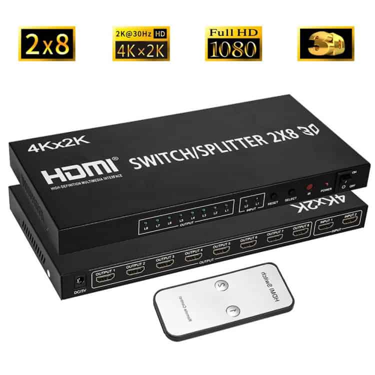 Ultimate HD 4K HDMI 2-in-8 Video Switcher - Seamless Full HD Viewing 3 Ultimate Hd 4K Hdmi 2-In-8 Video Switcher - Seamless Full Hd Viewing - Image 3