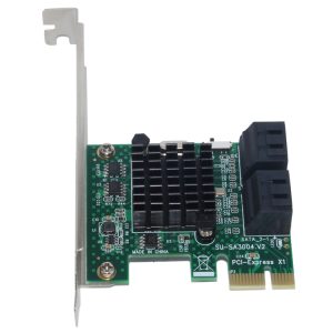 PCI-E to SATA 4 Port Expansion Adapter for PCIE | Convert X1/X4/X8/X16 Slots