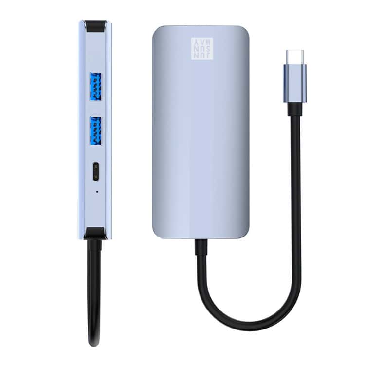 JUNSUNMAY 7-in-1 Type-C Hub: 4K HDMI+VGA+Audio, PD Quick Charge Adapter 2 Junsunmay 7-In-1 Type-C Hub: 4K Hdmi+Vga+Audio, Pd Quick Charge Adapter - Image 2