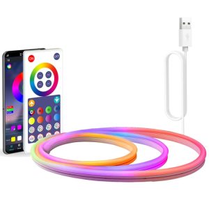 NH021 Waterproof 3m WIFI RGB Neon Rope Light - Music Sync, TUYA Compatible