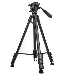 Tripod camera stand for professional photography and videography, adjustable height, sturdy build, ideal for studios or outdoor shoots. Perfect for content creators and filmmakers.