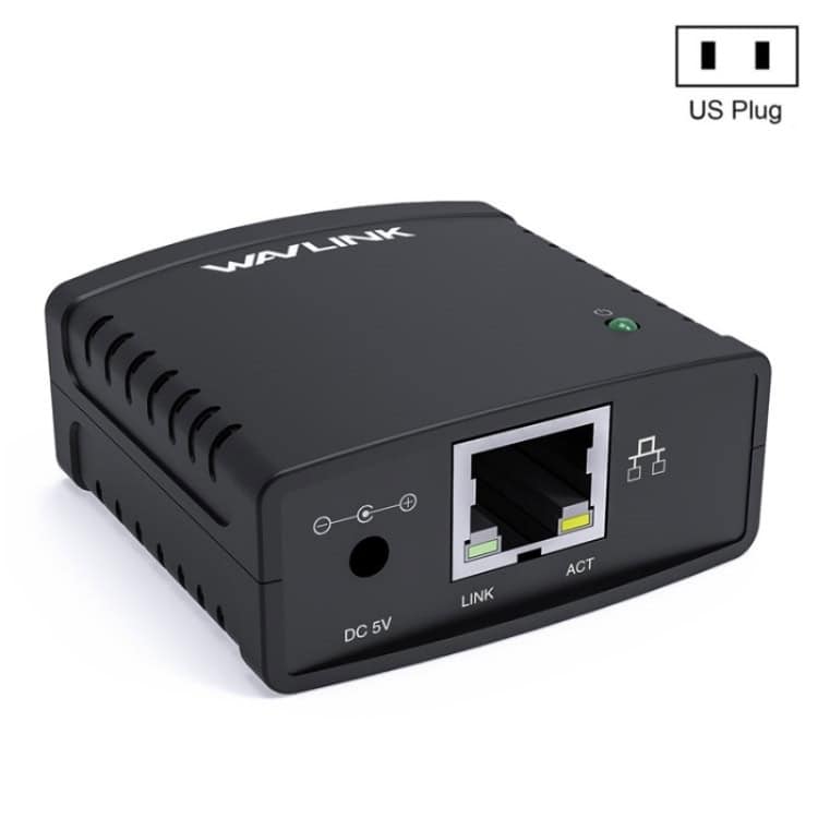 WAVLINK NU72P11 USB 2.0 Network Print Server - 100Mbps Speed, Power Adapter 1 Wavlink Nu72P11 Usb 2.0 Network Print Server - 100Mbps Speed, Power Adapter