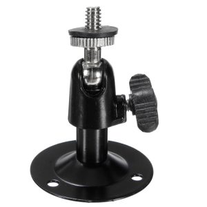 Flexible camera tripod mount with adjustable screw and locking knob for stable positioning of cameras and devices. Perfect for photography, videography, and studio setups.