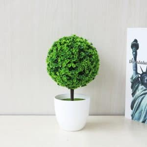 Simulation Cherry Blossom Snowball Mini Grass Ball Bonsai Decor • Artificial Flowers