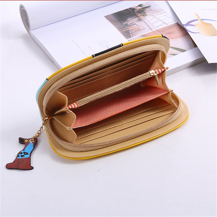 Stitching Puppy Long Clutch Bag: Cute Zipper Wallet for Ladies, Adorable Design 4 Stitching Puppy Long Clutch Bag: Cute Zipper Wallet For Ladies, Adorable Design - Image 4