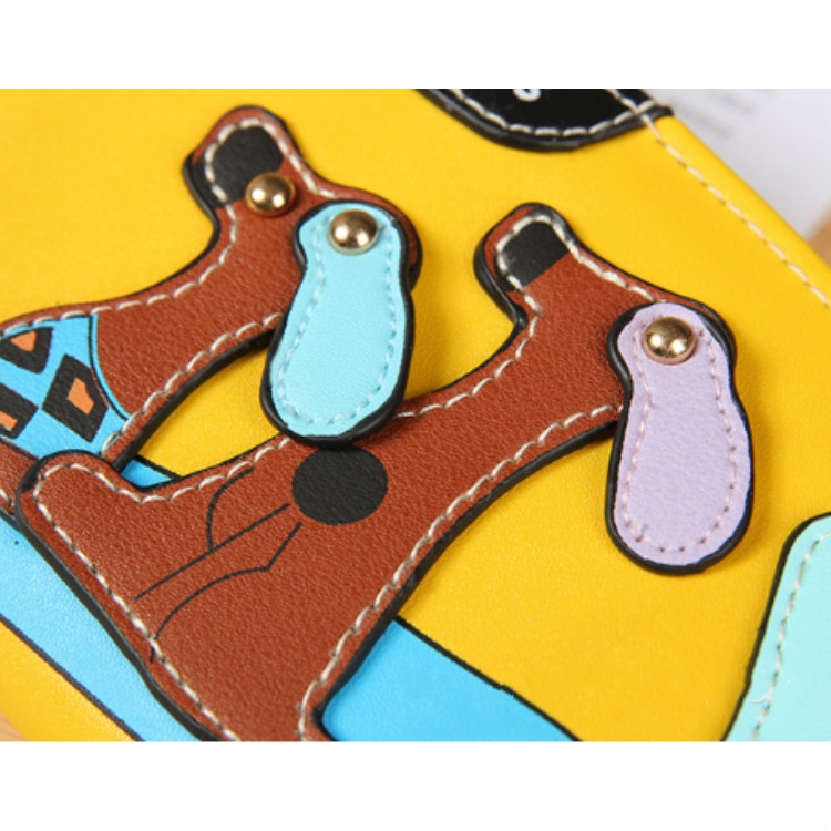 Stitching Puppy Long Clutch Bag: Cute Zipper Wallet for Ladies, Adorable Design 7 Stitching Puppy Long Clutch Bag: Cute Zipper Wallet For Ladies, Adorable Design - Image 7