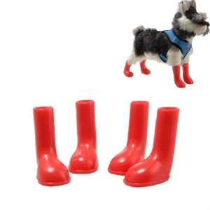 4-Piece Waterproof Dog Rain Boots - Keep Paws Dry & Non-slip!