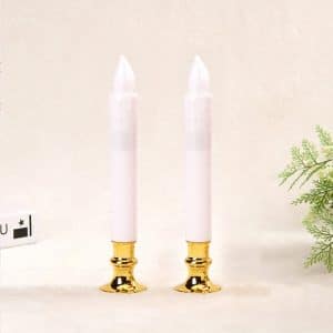 Artificial Long Candle Lights Set - Realistic Flickering Effect, Battery Operated