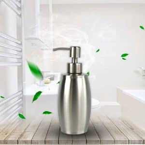 350ml Stainless Steel Oval Soap Dispenser - Hand Sanitizer Bottle
