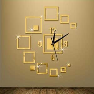 3D Stereo Acrylic Mirror Wall Clock - Creative Living Room Bedroom Decor