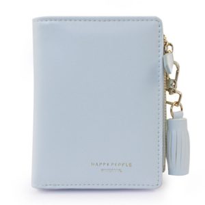 Chic Bifold Tassel Wallet - PU Leather, Short, Credit Card Holder, Stylish Purse