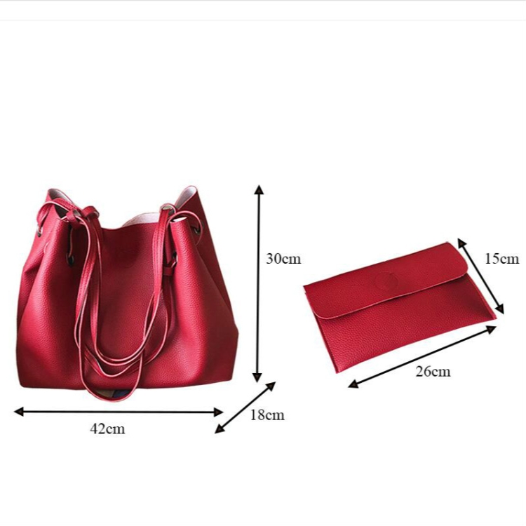 Luxury 2-in-1 Soft Leather Women's Bag Set - Fashion Design Shoulder & Handbag 4 Luxury 2-In-1 Soft Leather Women'S Bag Set - Fashion Design Shoulder &Amp; Handbag - Image 4
