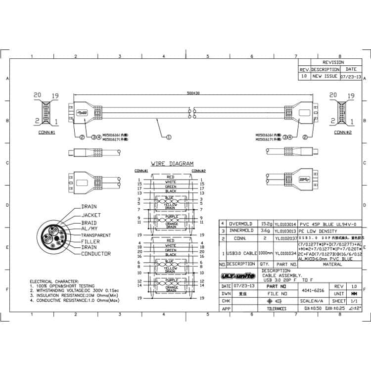 USB3.0 50cm 20-pin Mother-to-Female Extension Cable Motherboard Conversion 6 Usb3.0 50Cm 20-Pin Mother-To-Female Extension Cable Motherboard Conversion - Image 6