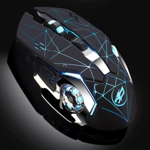 Gaming mouse with futuristic design and RGB lighting for enhanced precision and user experience in gaming sessions, perfect for esports and tech enthusiasts.