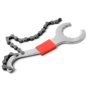 2 PCS Bike 3-in-1 Integrated Bottom Shaft Tool Set - Flywheel Wrench & Tail Hook