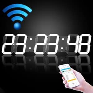 Smart LED WiFi Wall Clock - Modern Multi-function Design - Syncs Wirelessly