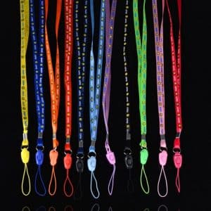 100-Piece Smiling Face Lanyards for ID & Badge Cards – Fun & Functional Design