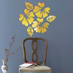 3D Flower Wall Sticker Set | DIY Mirror Home Decor | Living Room Decoration
