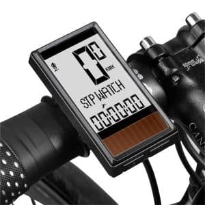Solar-Powered Five Language Large Character Speedometer for Mountain & Road Bikes