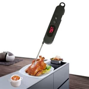 Wireless Folding BBQ Instant Read Meat Thermometer - Long Stainless Probe