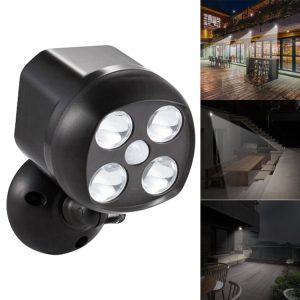 3W Wireless Motion Sensor Outdoor LED Wall Light - Bright 4 LEDs SMD 3535