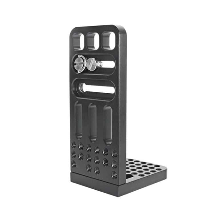 BEXIN L130A Vertical Shoot L Plate Bracket: 1/4" Screw Holes Base Holder 2 Tools And Hardware Storage Rack With Adjustable Slots And Screw Organizers For Easy Organization And Accessibility.