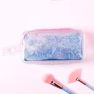 Colorful Quicksand Pig Pattern Pencil Case - Creative Stationery School Supplies