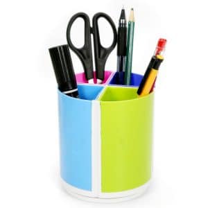 Colorful Detachable Rotary Stationery Pen Holder for Organized Office - Multifunctional Holder