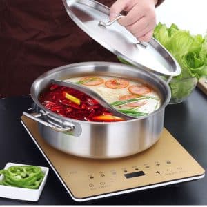 Extra Thick Stainless Steel Hot Pot with Thickened Bottom Grid - Durable & Efficient