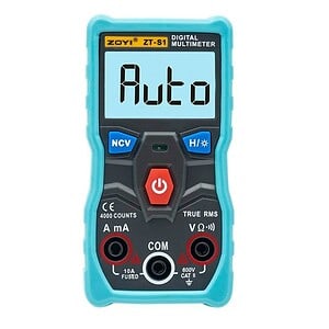 ZOY ZT-S1 digital multimeter for electronics testing, measuring voltage, current, and resistance with high accuracy and durable design for professional and DIY use.