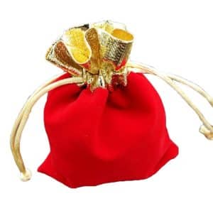 Velvet Holiday Blessing Jewelry Storage Bag - Christmas & New Year Gift