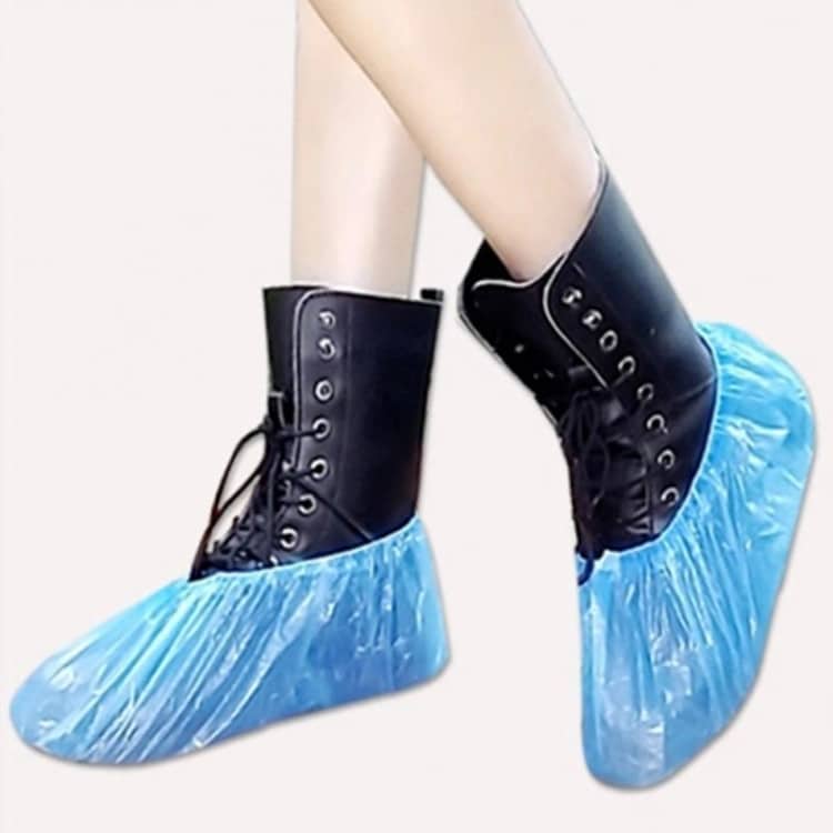 100 PCS Thick Disposable Plastic CPE Shoe Covers for Rainy Days 4 100 Pcs Thick Disposable Plastic Cpe Shoe Covers For Rainy Days - Image 4