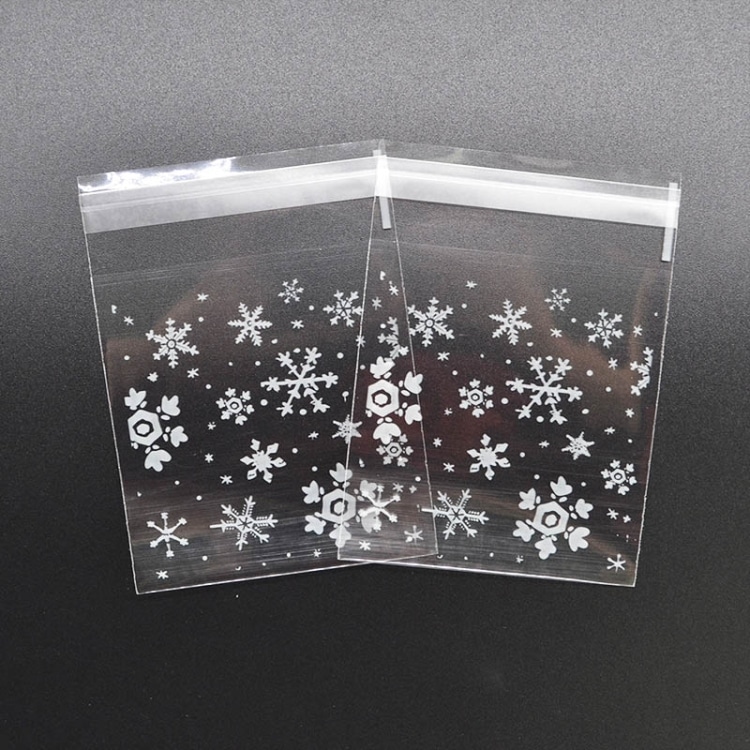 Snowflake Christmas Candy Cookie Snack Bag - Festive Self-adhesive Gift Pack 5 Snowflake Christmas Candy Cookie Snack Bag - Festive Self-Adhesive Gift Pack - Image 5
