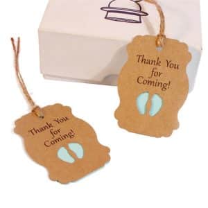 50pcs Baby Shower Kraft Paper Thank You Lables - Perfect Party Favors