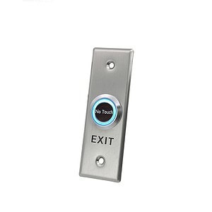 LED touchless exit button for secure and hygienic building access control.